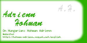 adrienn hohman business card